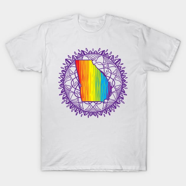 Georgia Mandala Pride T-Shirt by Manfish Inc.